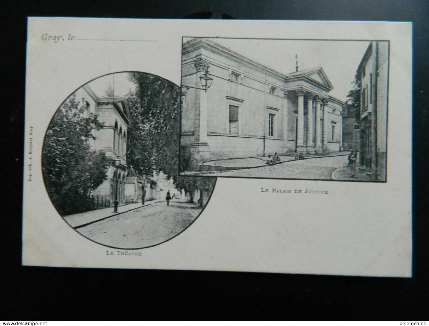 CARTE PRECURSEUR 1900                   GRAY                          LE PALAIS DE JUSTICE - Gray