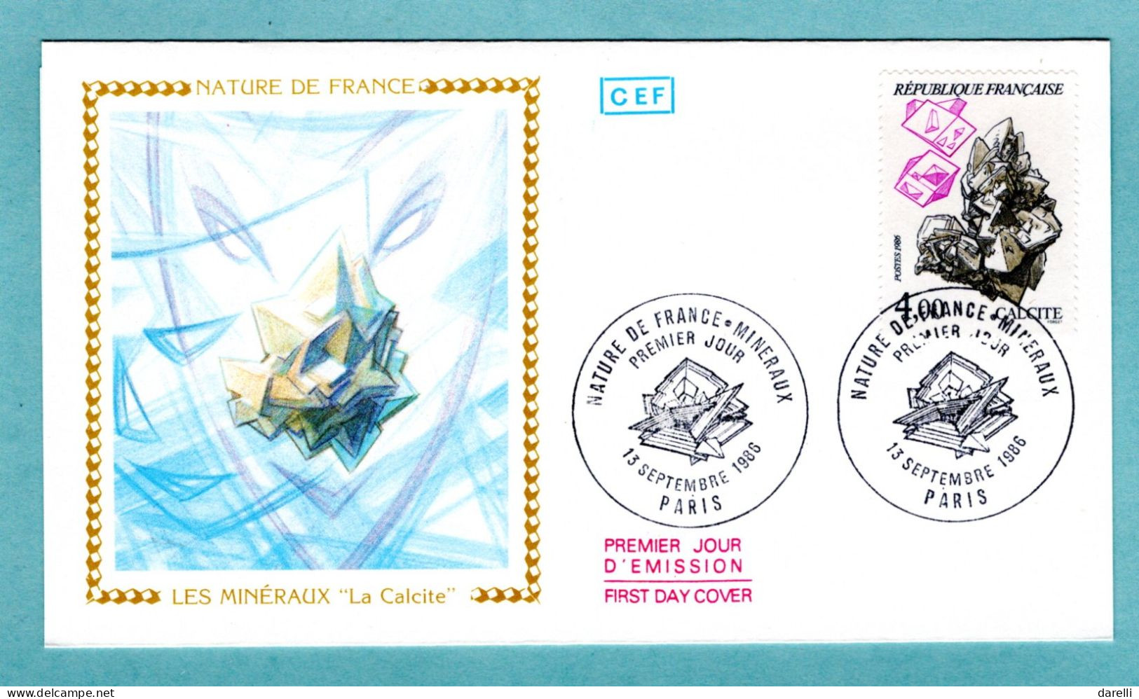 FDC France 1986 - Nature De France : Minéraux - Calcite - YT 2431 - Paris - 1980-1989