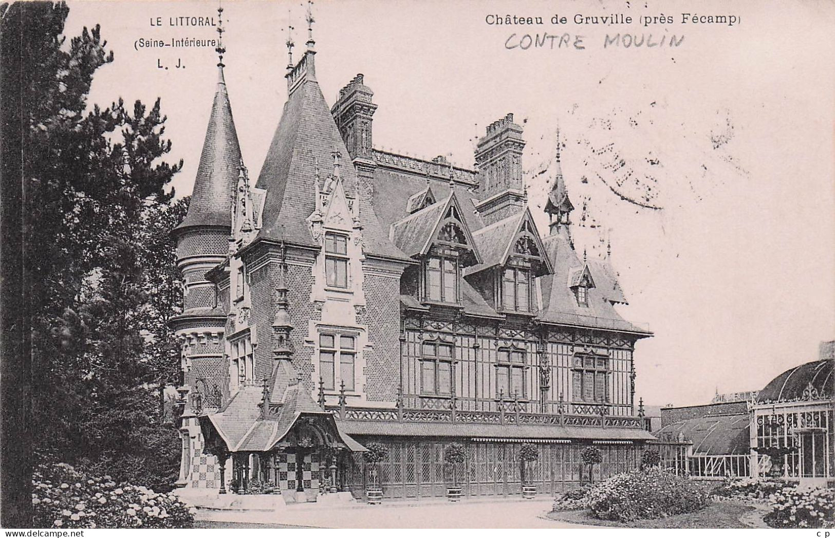 Gruville - Chateau - Contre Moulin - CPA °J - Andere & Zonder Classificatie