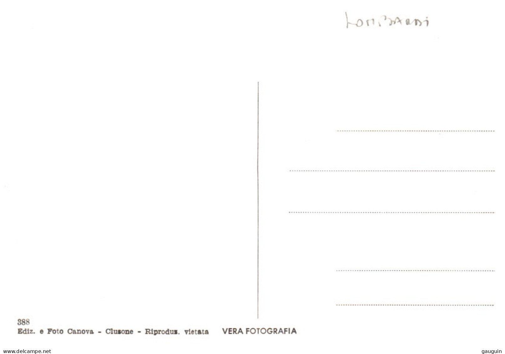 CPSM - CANTONIERA Della PRESOLANA - Albergo ALPINO - Edition Canova - Other & Unclassified