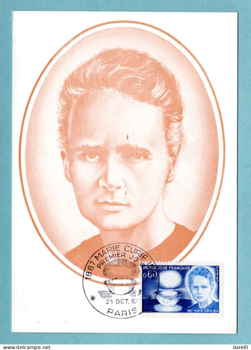 Carte Maximum 1967 - Marie Curie - YT 1533 - Paris - 1960-1969