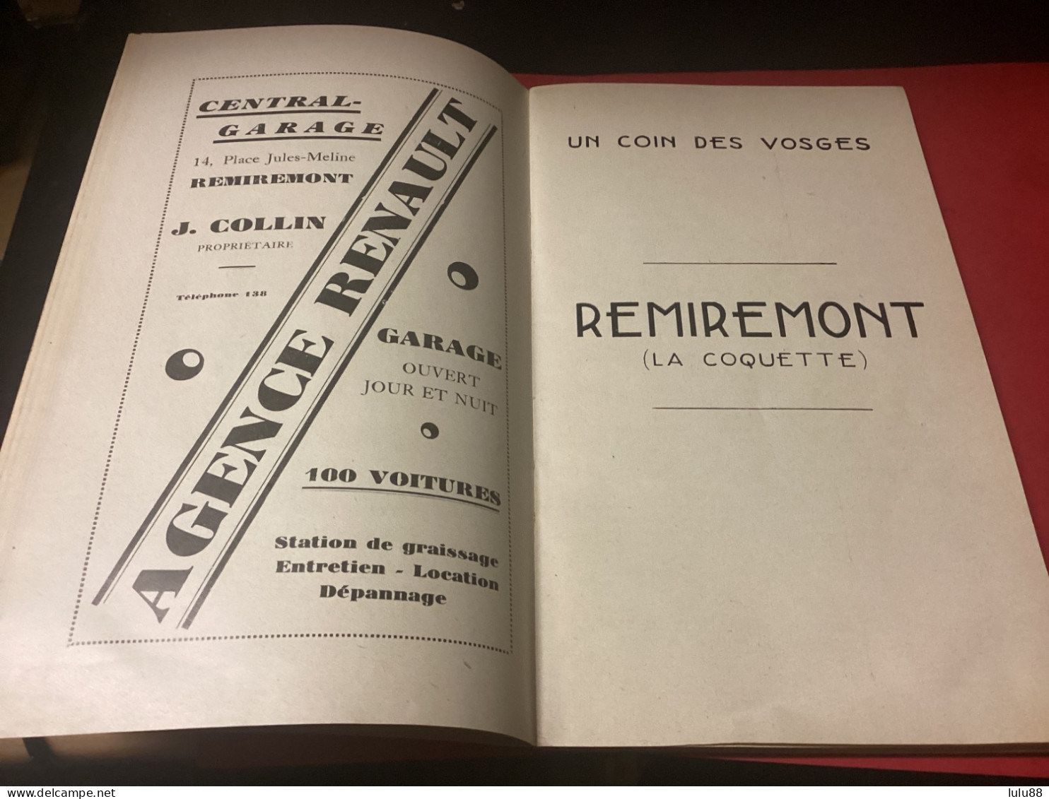 REMIREMONT. La Coquette. Guide Touristique   Année 1930. Comprenant  60 Pages - Remiremont