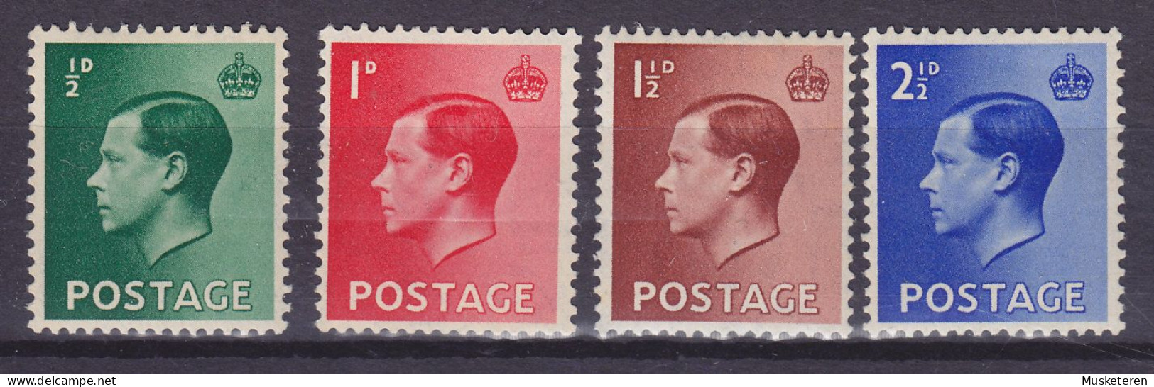 Great Britain 1936 Mi. 193-96 X, König King Edward VIII. Complete Set, MNH** - Neufs