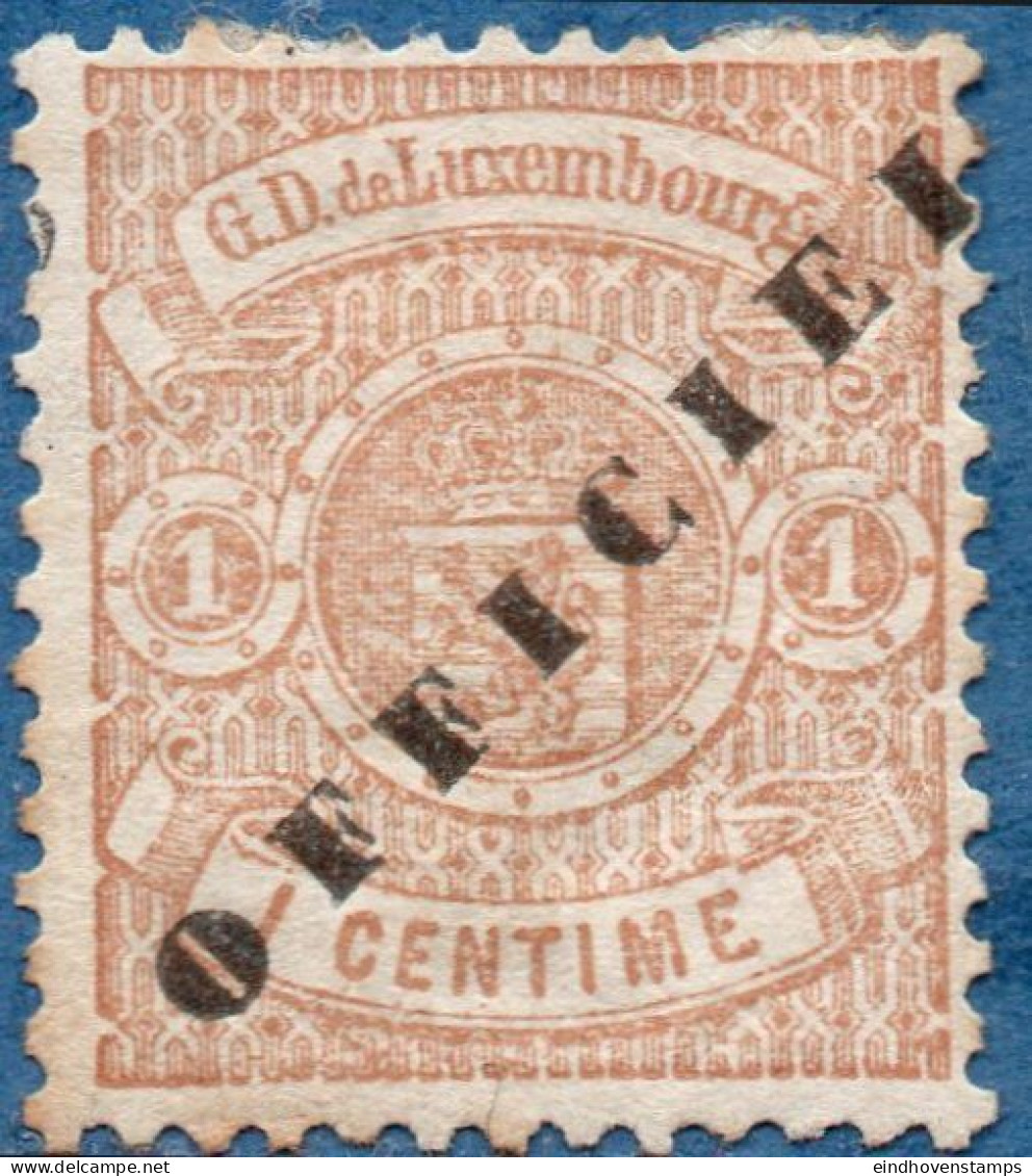 Luxemburg Service 1875 (Luxemburg Printing) 25 C Small Overprint M - Officials