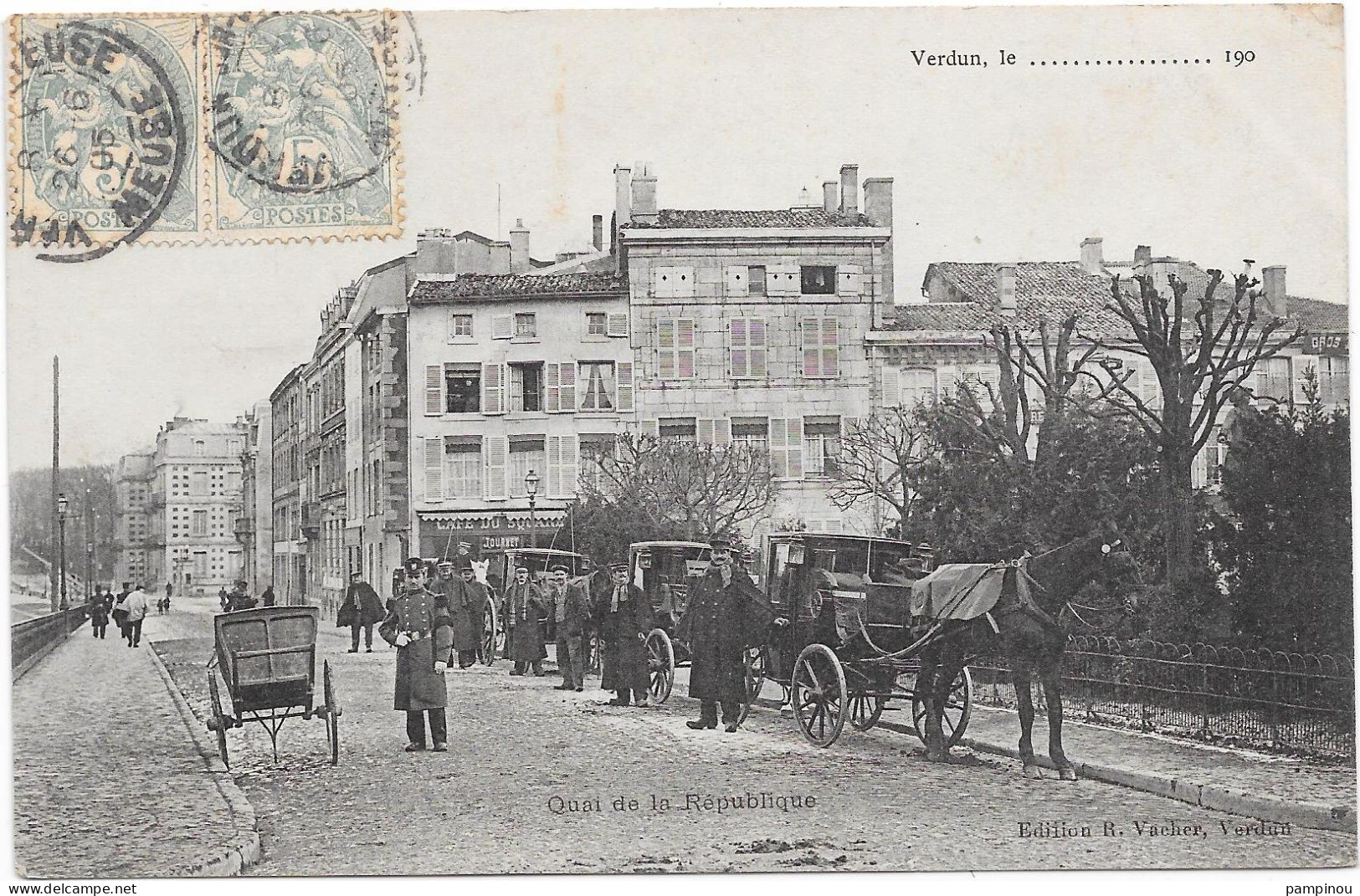 55 VERDUN - Rue De La République - Attelages Chevaux - Verdun