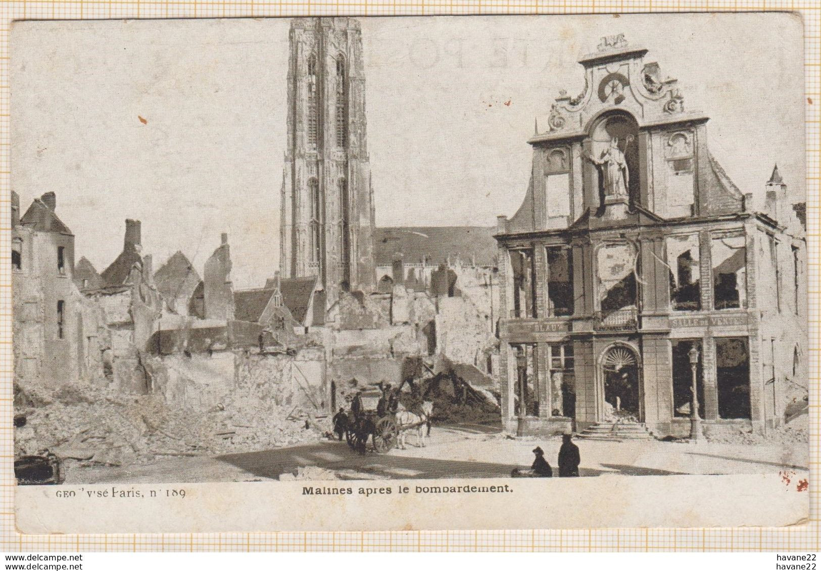 8AK2118 MALINES APRES LE BOMBARDEMENT - Mechelen