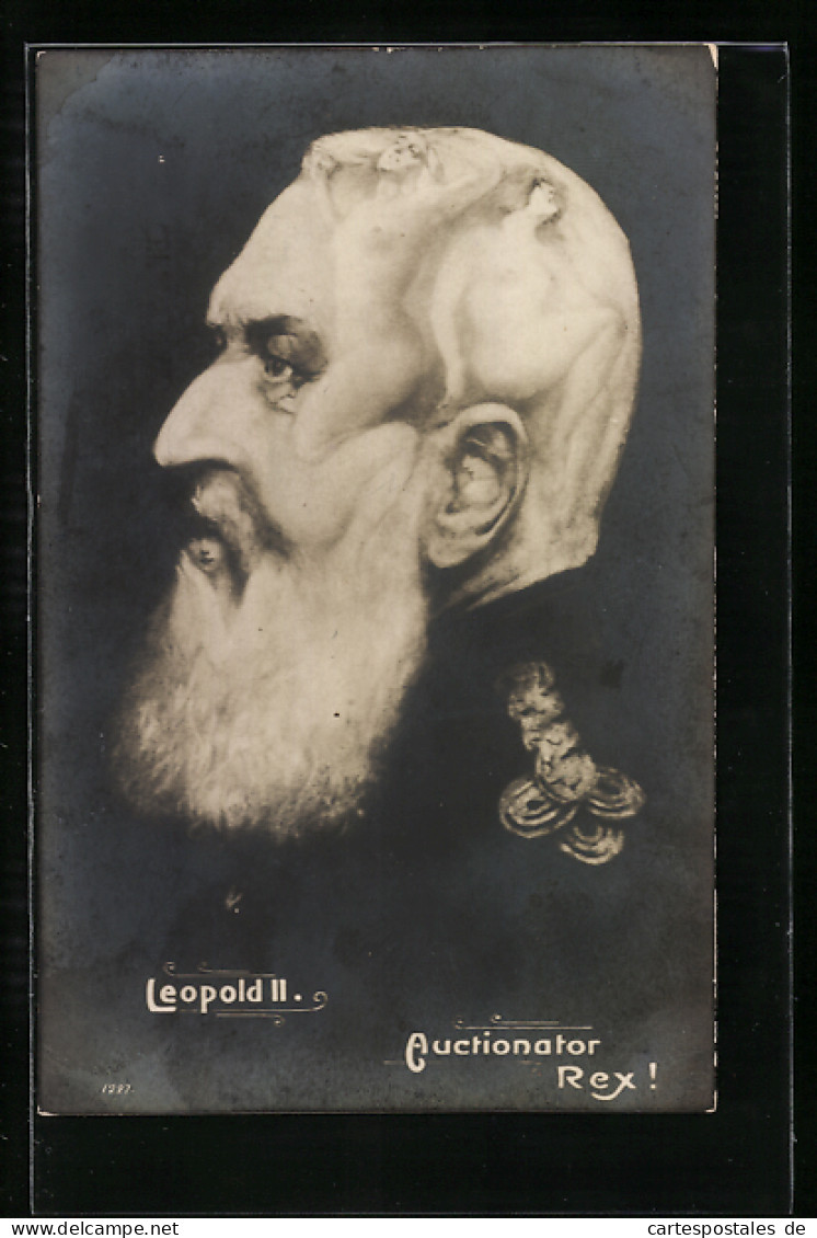 AK Leopold II. Von Belgien Mit Nackten Frauengestalten Im Kopf  - Case Reali