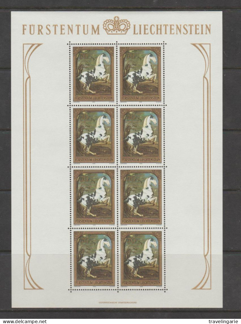 Liechtenstein 1978 Paintings - Horses And Carriage Full Sheets ** MNH - Other & Unclassified