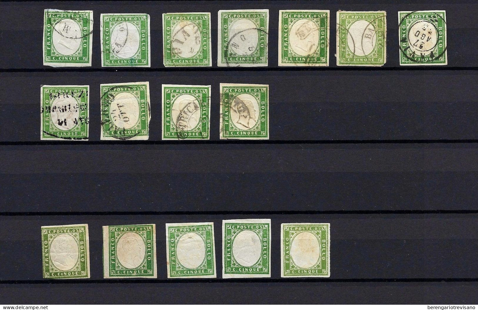 Italy Sardegna 1855 To 1863 Stamps Lot - Sardinia