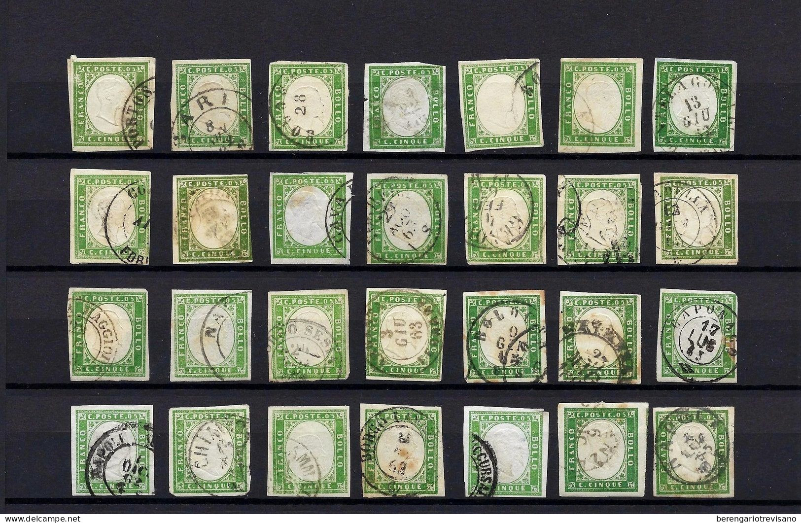 Italy Sardegna 1855 To 1863 Stamps Lot - Sardinia