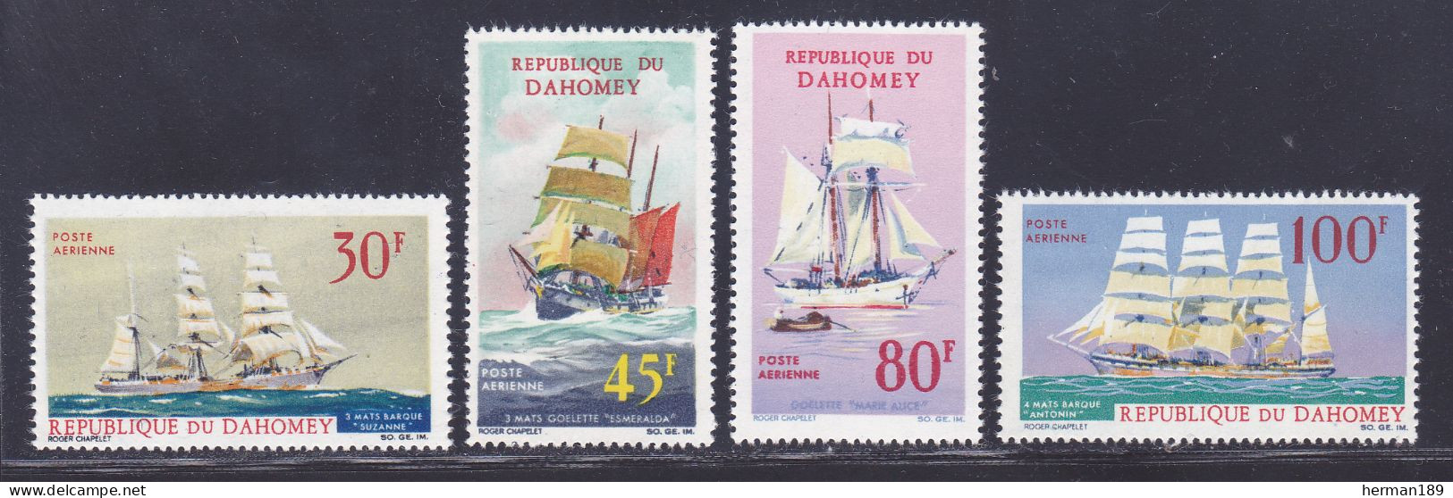 DAHOMEY AERIENS N°   55 à 58 ** MNH Neufs Sans Charnière, TB (D2347) Bateaux, Voiliers - 1967 - Benin – Dahomey (1960-...)