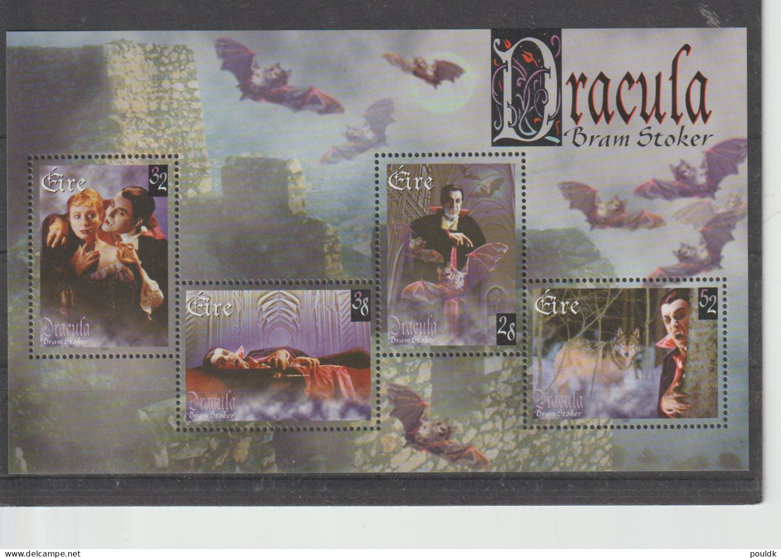 Ireland 1997 Dracula Souvenir Sheet MNH/**. Postal Weight Approx 40 Gramms. Please Read Sales Conditions Under Image Of - Blocks & Kleinbögen