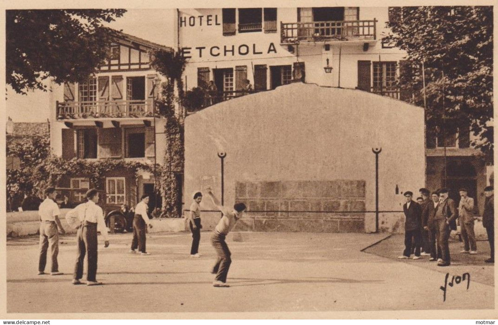 Les Pelotaris, Pelote Basque - Hôtel Etchola - Ascain - Other & Unclassified