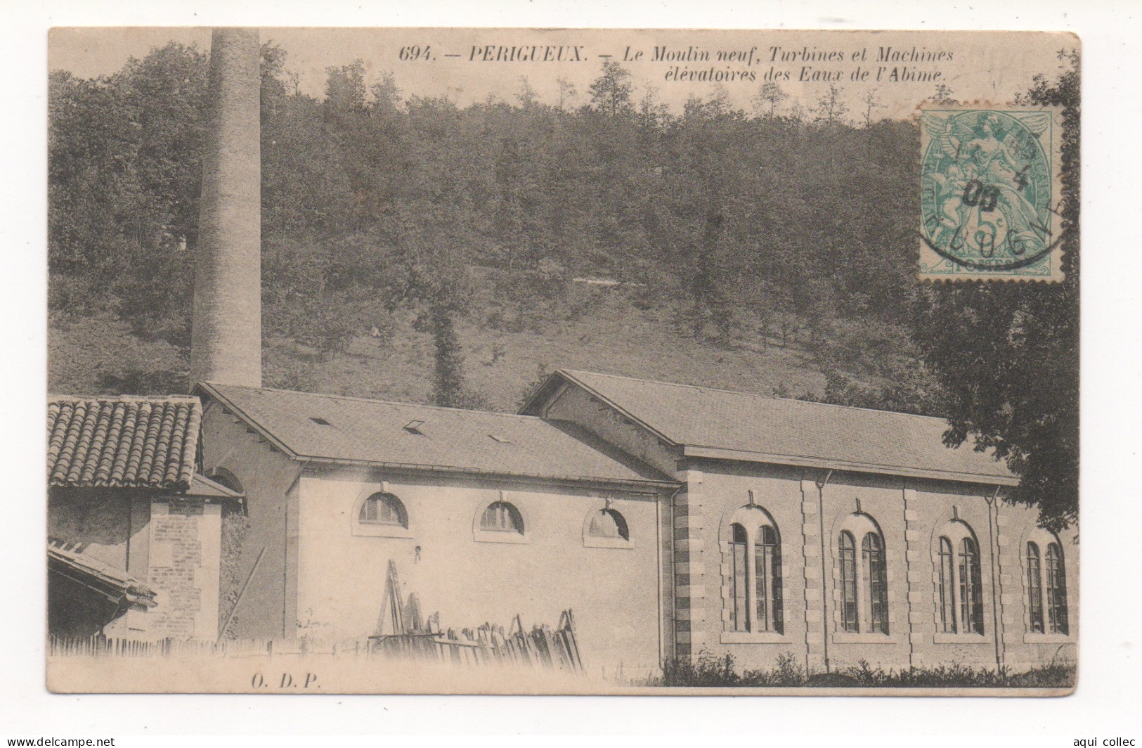 PERIGUEUX    24  DORDOGNE PERIGORD   LE MOULIN NEUF - TURBINES ET MACHINES ÉLÉVATOIRES DES EAUX DE L'ABIME - Périgueux