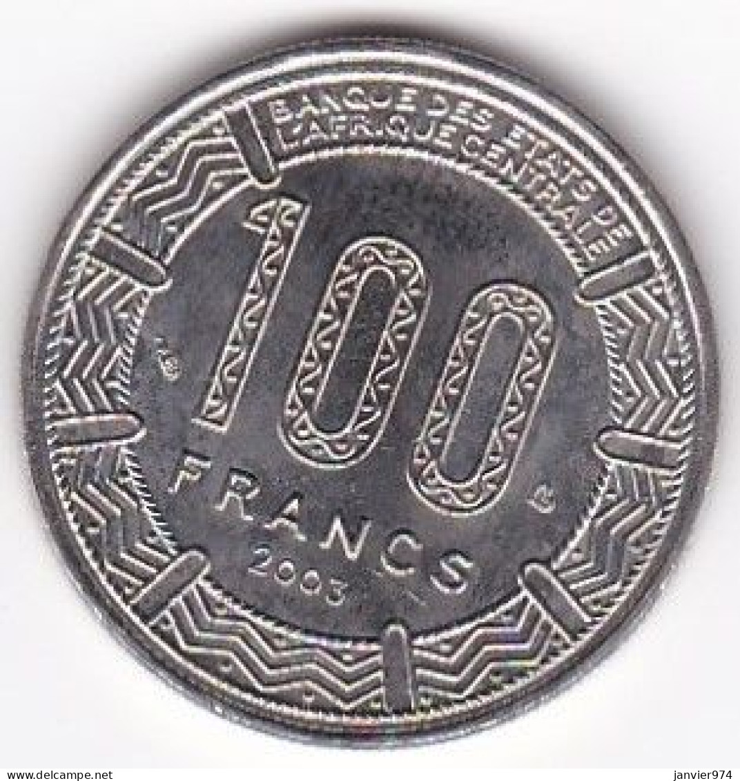 Banque Des Etats De L’Afrique Centrale (B.E.A.C.) 100 Francs 2003, En Nickel, KM# 13, SUP/ AU - Autres – Afrique