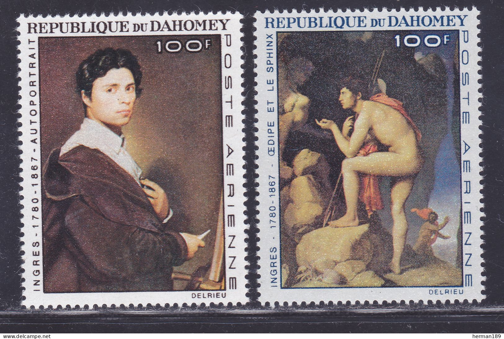 DAHOMEY AERIENS N°   53 & 54 ** MNH Neufs Sans Charnière, TB (D2348) Tableaux D'Ingres - 1967 - Benin – Dahomey (1960-...)