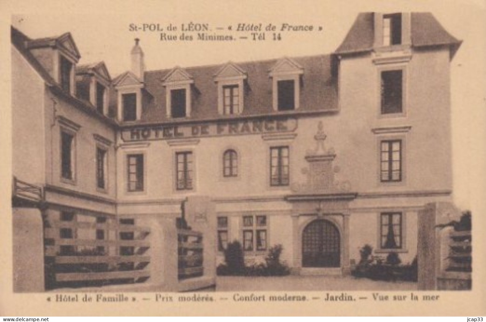 29 SAINT POL DE LEON  -  HOTEL DE FRANCE  -  Rue Des Minimes  - - Saint-Pol-de-Léon