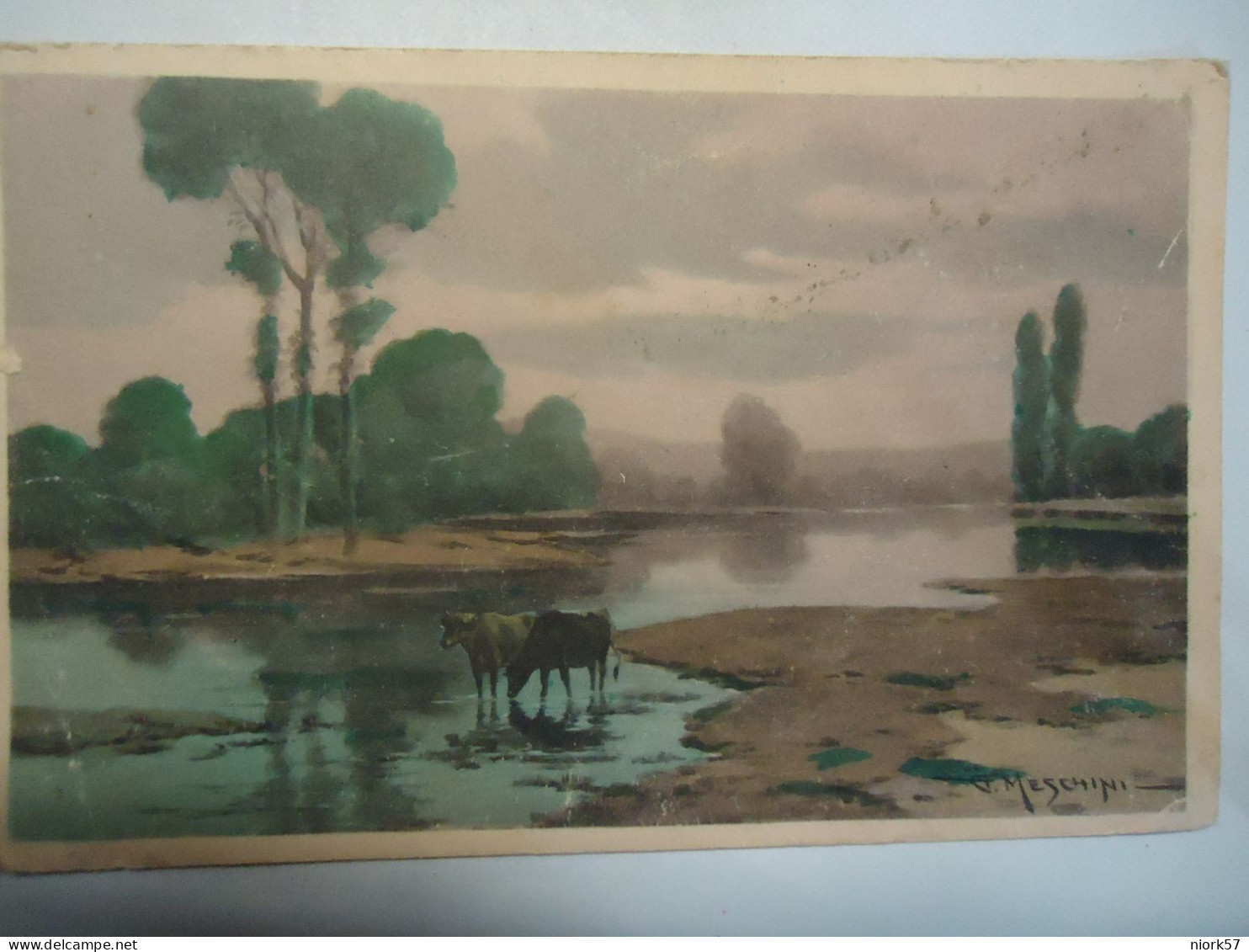 ITALY   POSTCARDS   COW   MESCHINI PAINTINGS - Other & Unclassified