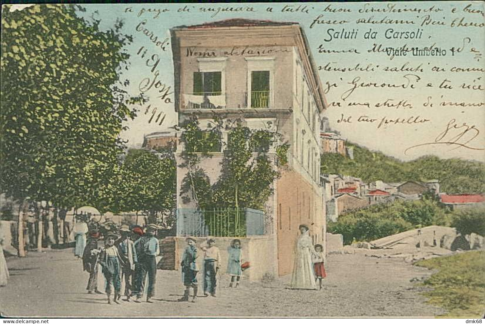 CARSOLI ( L'AQUILA ) VIALE UMBERTO I - EDIZIONE ALTEROCCA - SPEDITA 1911 (20844) - L'Aquila