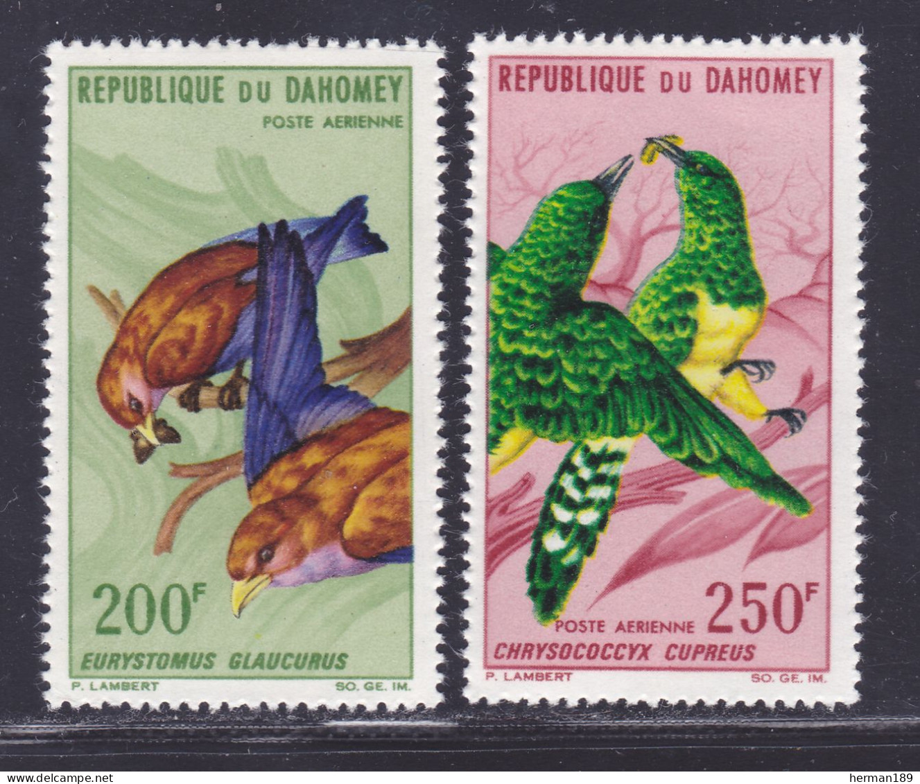 DAHOMEY AERIENS N°   39 & 40 ** MNH Neufs Sans Charnière, TB (D2349) Oiseaux - 1966-67 - Bénin – Dahomey (1960-...)