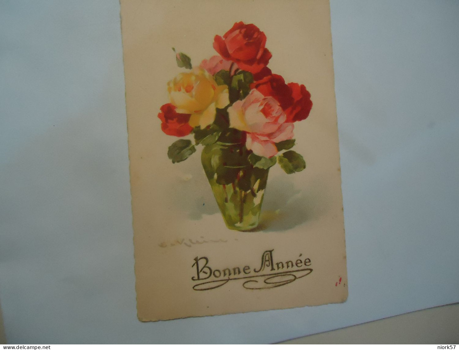 FRANCE POSTCARDS  FLOWERS  BONNE ANNEE - Other & Unclassified