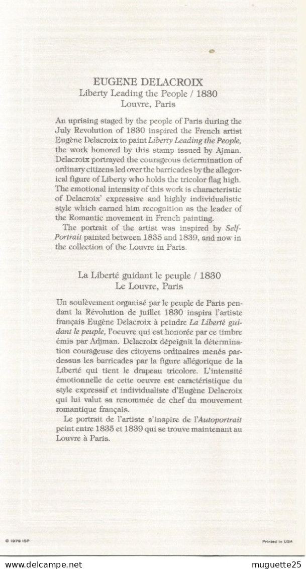 Peinture - Timbre Neuf La Liberté DELACROIX - Andere & Zonder Classificatie