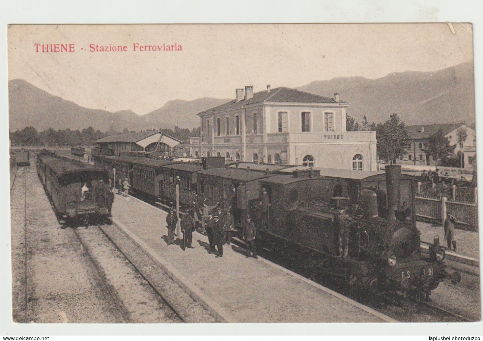 CPA - ITALIE - VENETO - VICENZA - THIENE - STAZIONE FERROVIARIA - TRAIN - Vers 1910 - Venezia (Venice)