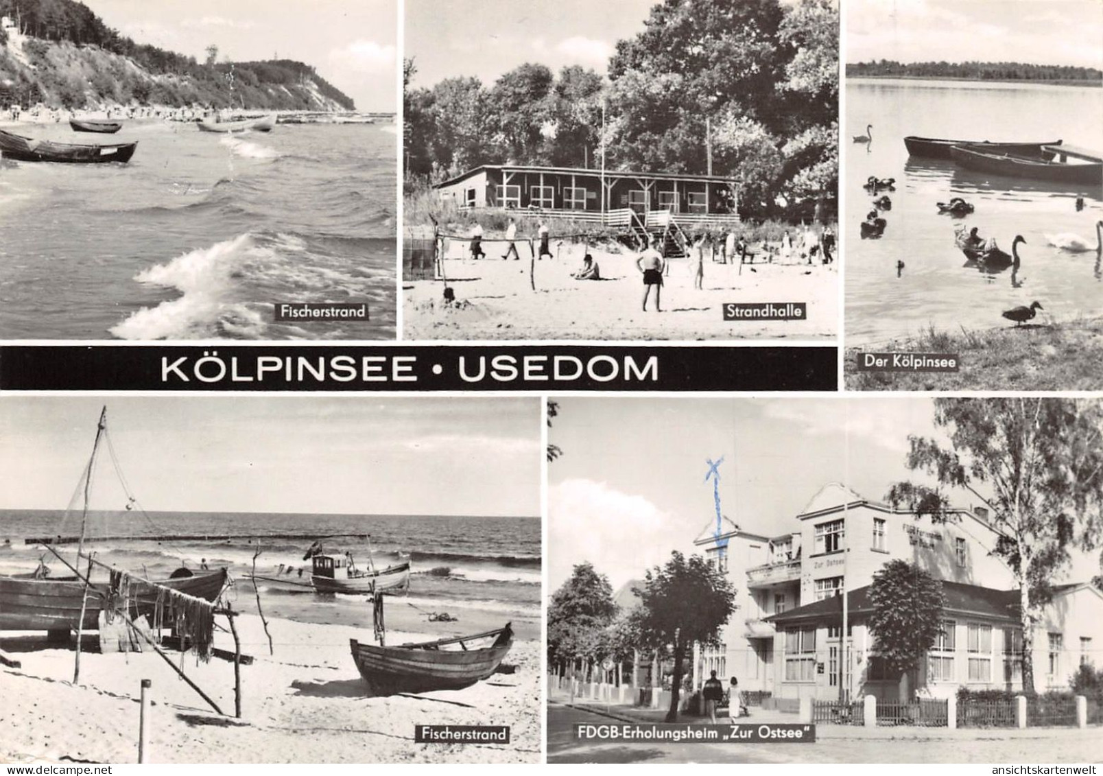 Kölpinsee Usedom Strand Erholungsheim Gl1982 #172.168 - Other & Unclassified