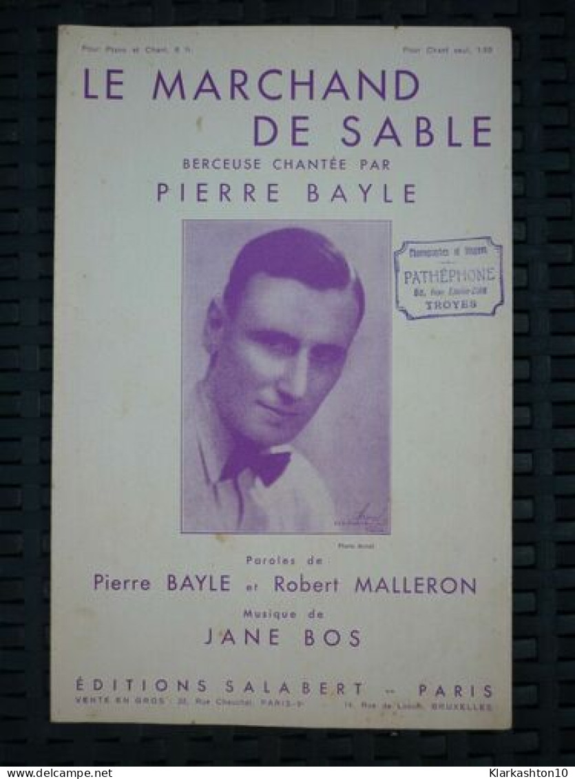 Partition Le Marchand De Sable Berceuse Par Salabert - Scores & Partitions