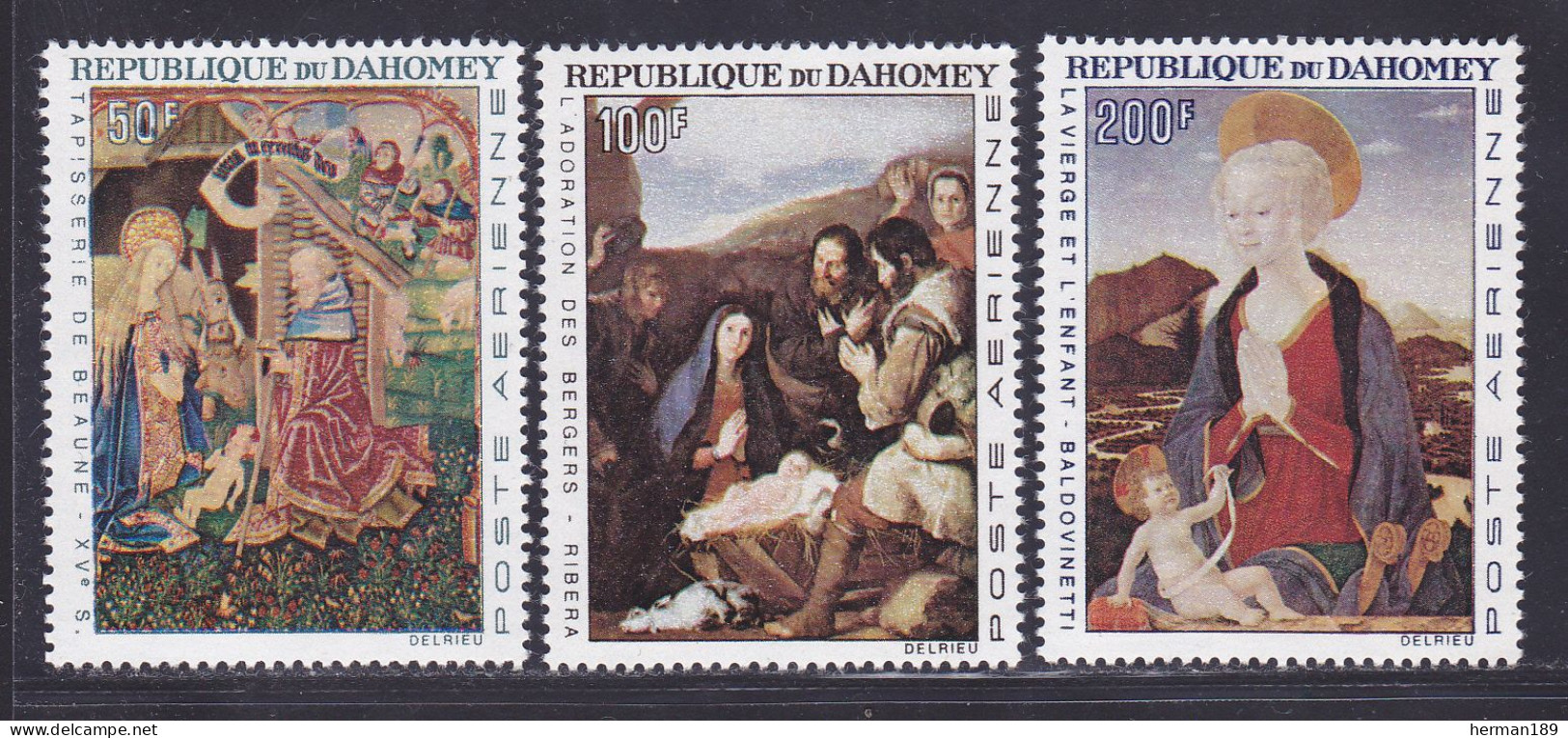 DAHOMEY AERIENS N°   50 à 52 ** MNH Neufs Sans Charnière, TB (D2350) Tapisserie, Tableaux - 1966 - Benin – Dahomey (1960-...)