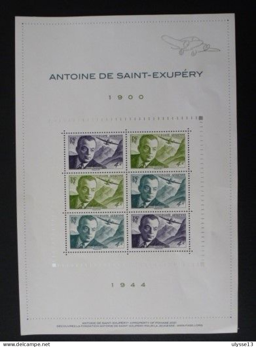 Année 2021 - Bloc F86 Antoine De Saint-Exupéry - 25% De La Côte - 1960-.... Ungebraucht