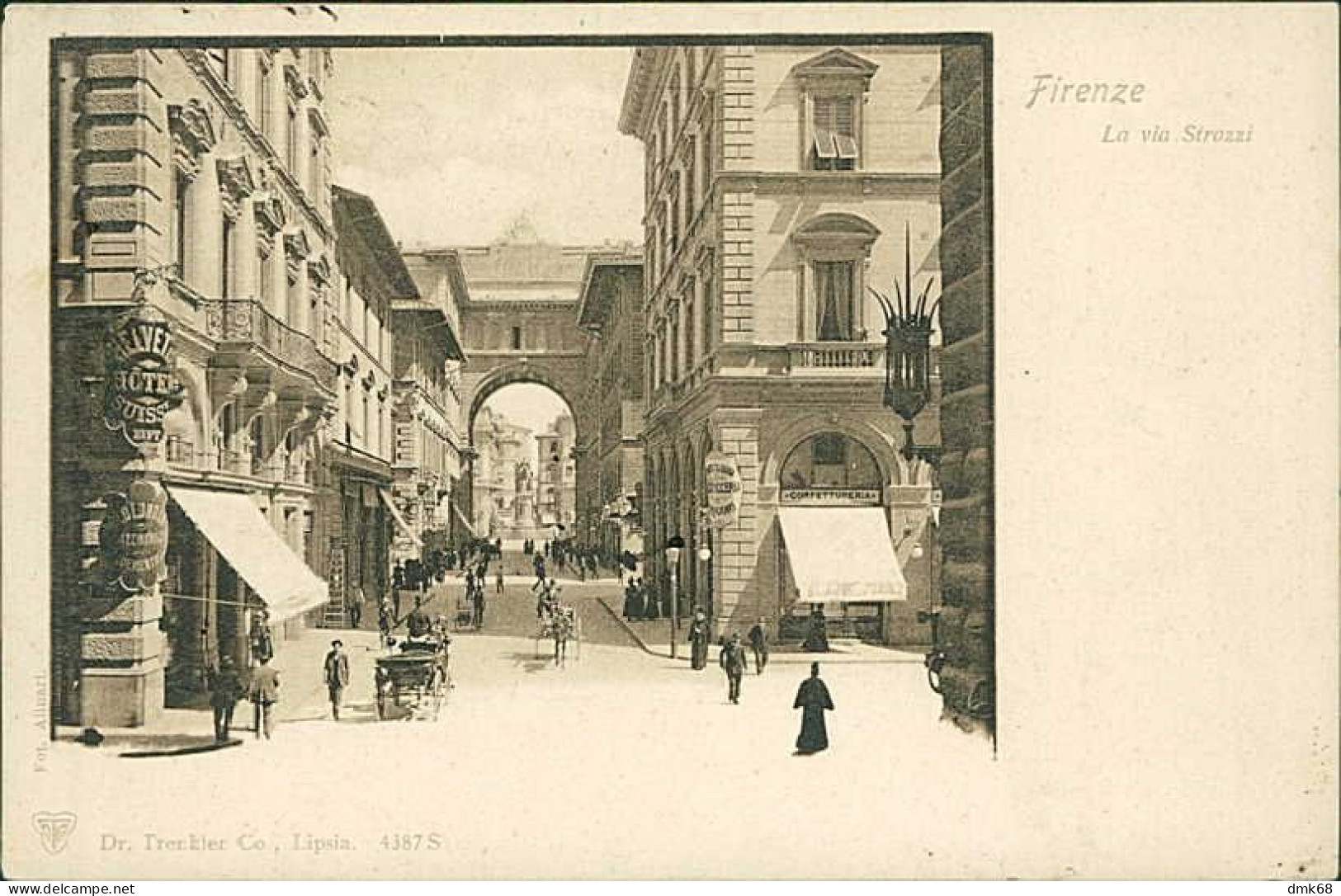 FIRENZE - LA VIA STROZZI - EDIZIONE DR. TRENKLER - SPEDITA 1900 (20847) - Firenze (Florence)