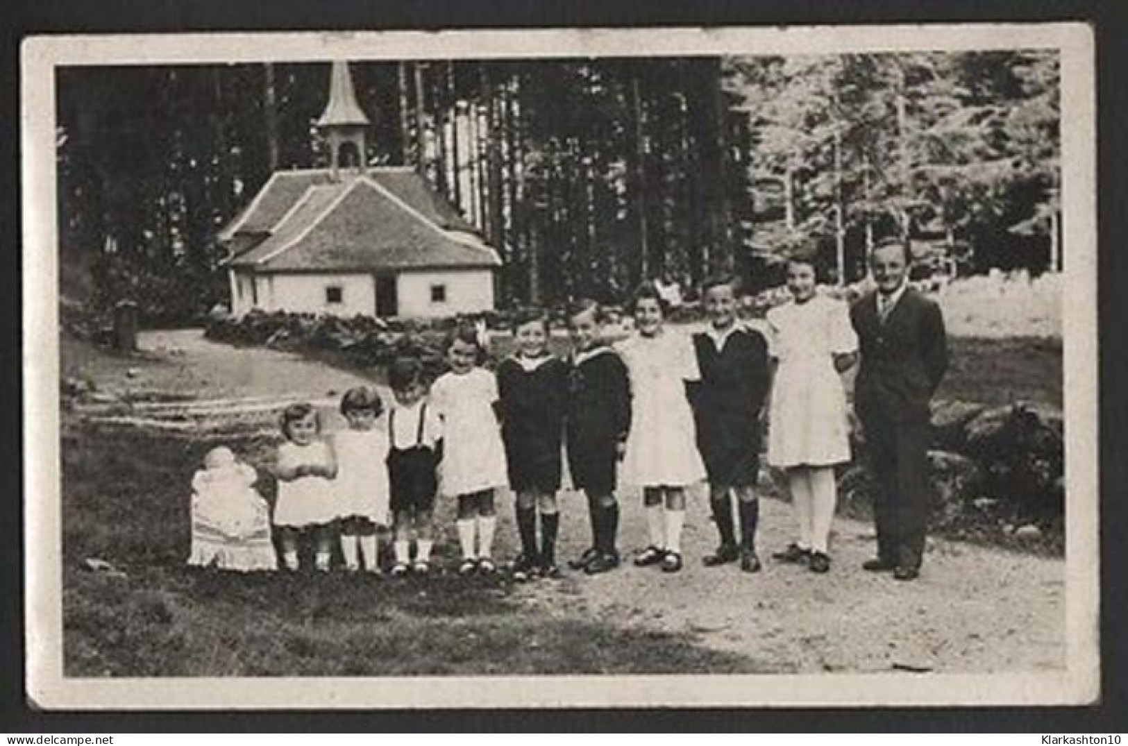 CPA 88 VENTRON Vosges Ermitage Frère Joseph La Famille LEDUC Carte Photo - Unclassified