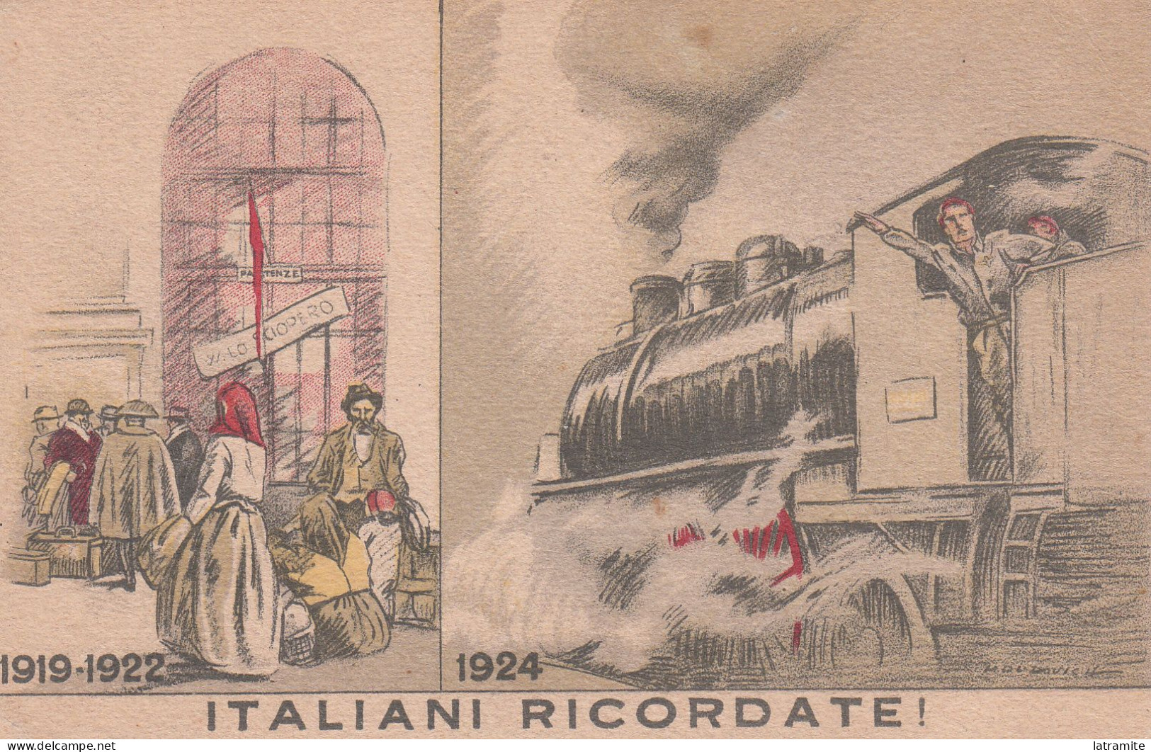 DUDOVICH - Associazione Nazionale Fascisti Ferrovieri - ITALIANI RICORDATE ! - Autres & Non Classés