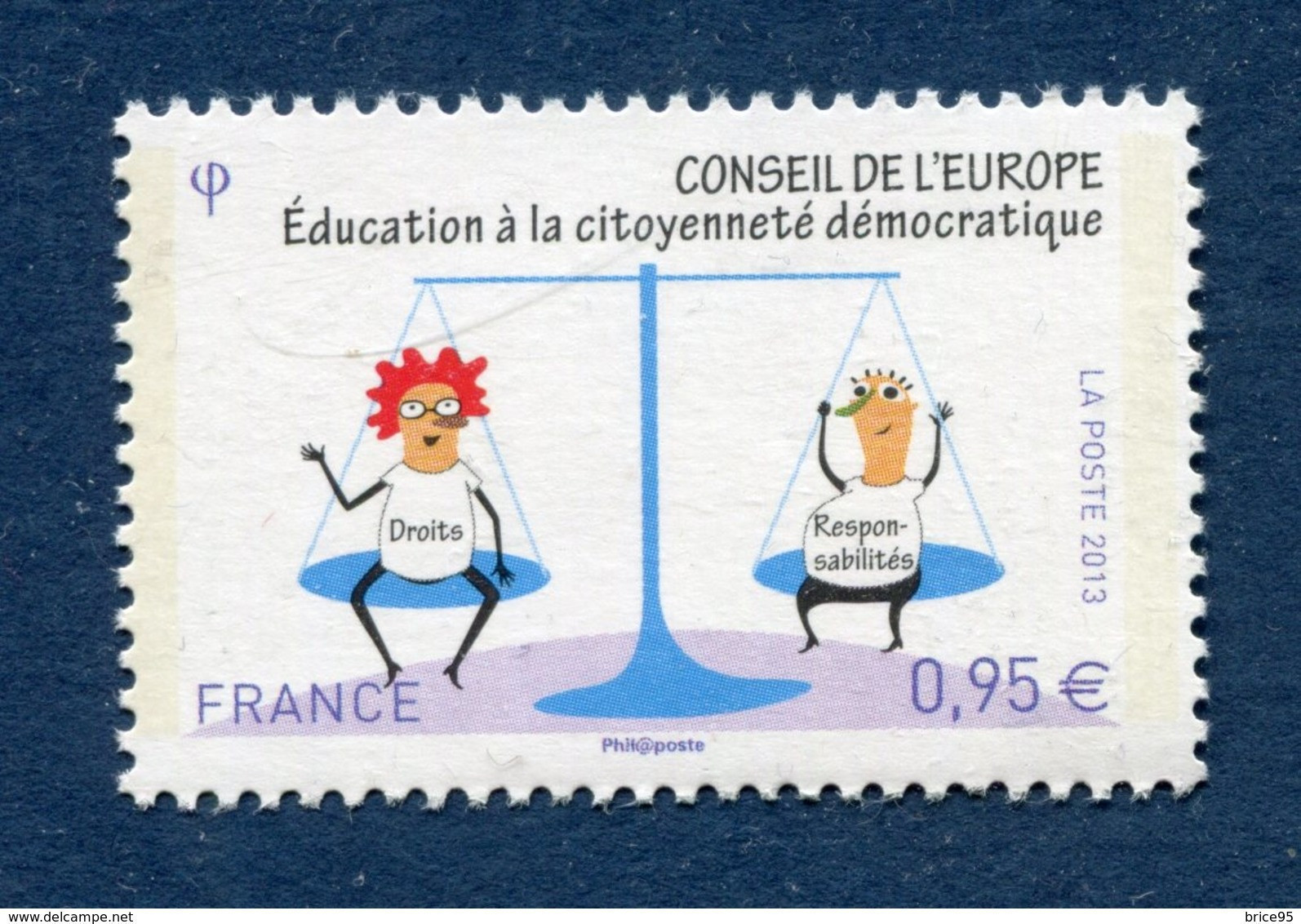 France - Timbre De Service - YT N° 156 ** - Conseil De L'Europe - Neuf Sans Charnière - 2013 - Mint/Hinged