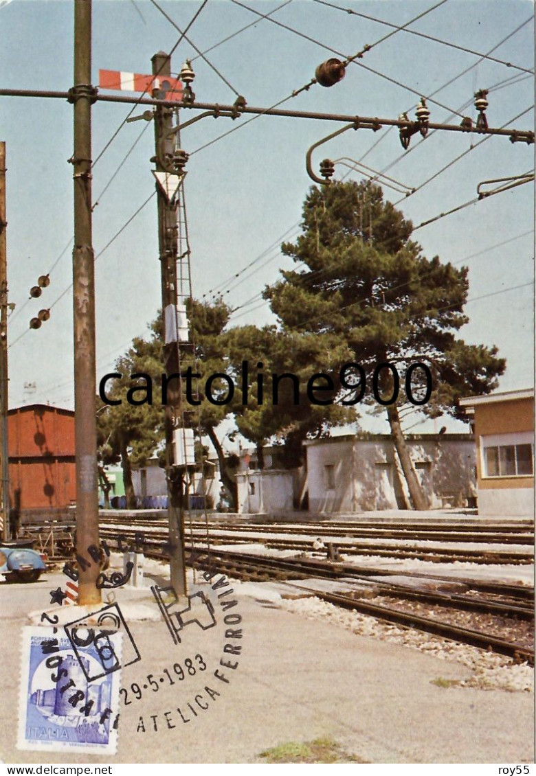 Puglia Interno Stazione Ferroviaria Bari Parco Nord Affrancata Con Lire 200 Castelli In Bobina  Svevo Angioino (v.retro) - Gares - Sans Trains