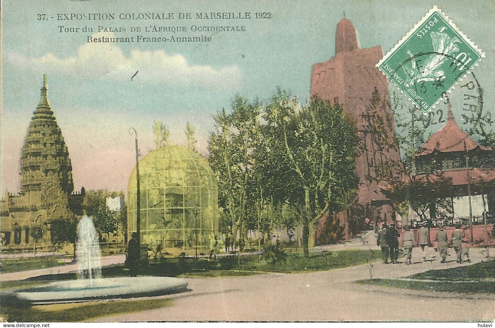 13  MARSEILLE - EXPOSITION COLONIALE DE 1922 - RESTAURANT FRANCO-ANNAMITE ..... (ref 7383) - Vieux Port, Saint Victor, Le Panier