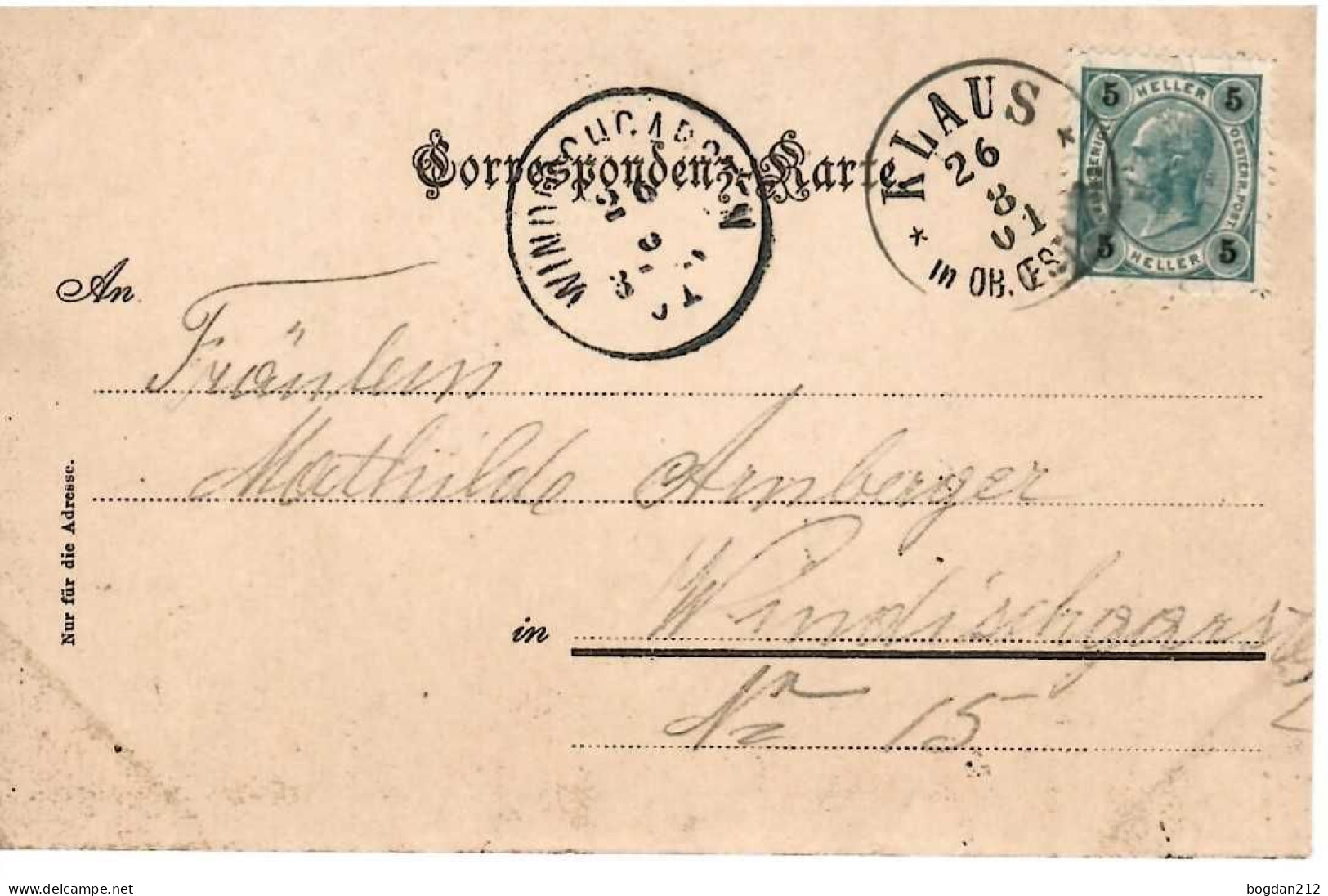 1901 - Klaus An Der Pyhrnbahn , Gute Zustand, 2 Scan - Kremsmünster