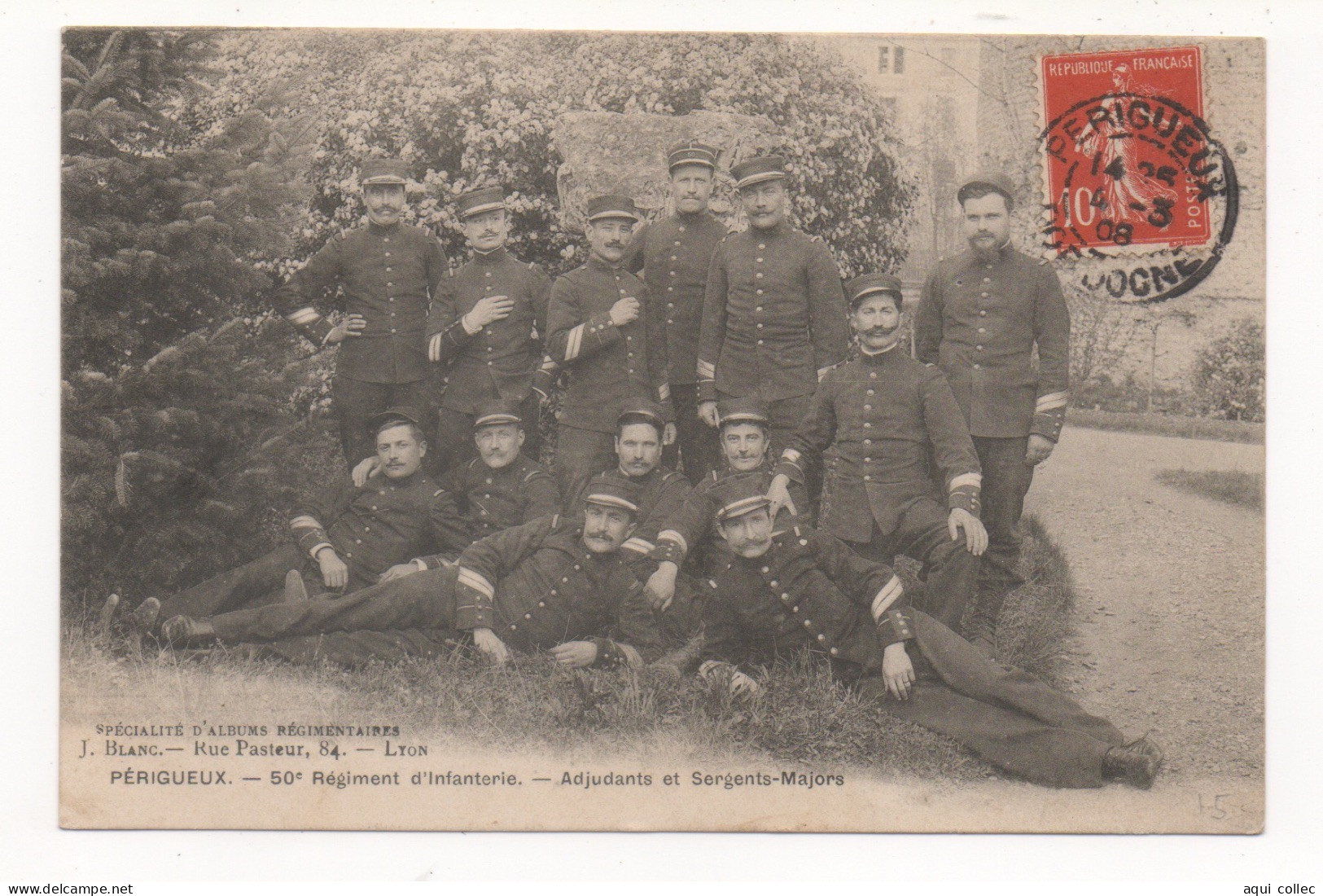 PERIGUEUX    24  DORDOGNE PERIGORD   50e  RÉGIMENT D'INFANTERIE - ADJUDANTS ET SERGENTS-MAJORS - Périgueux