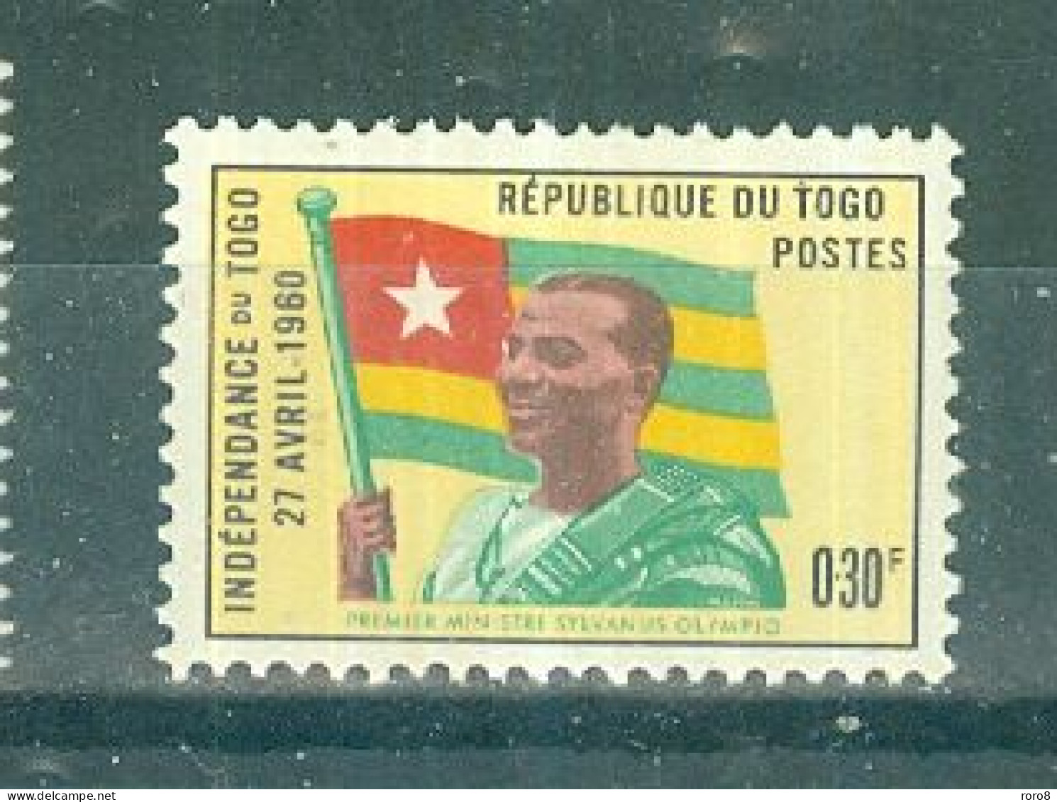 REPUBLIQUE DU TOGO - N°309* MH Trace De Charnière SCAN DU VERSO - Indépendance. - Togo (1960-...)