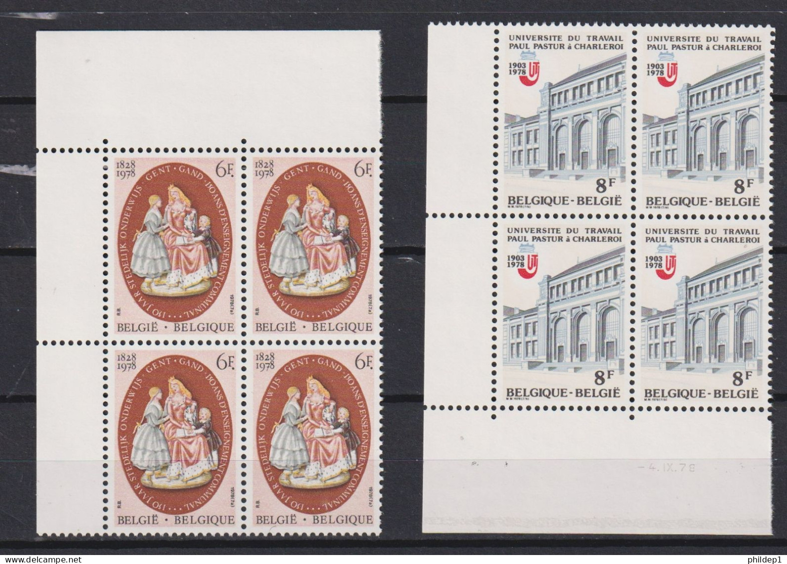 Belgique: COB N° 1905/06 En Bloc De 4 **, MNH, Neuf(s). TB !!! - Neufs