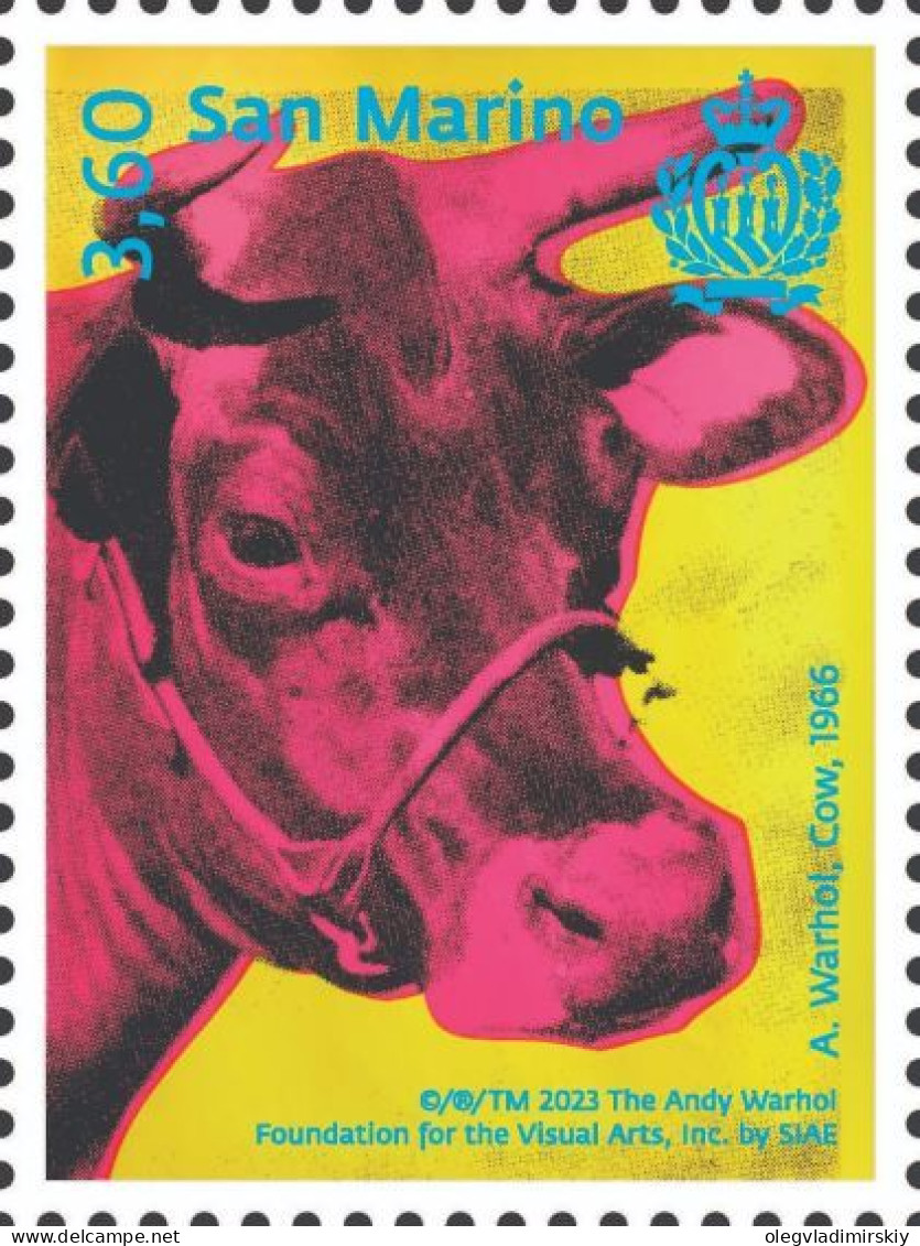 San Marino 2023 Andy Warhol Cow Stamp MNH - Nuovi