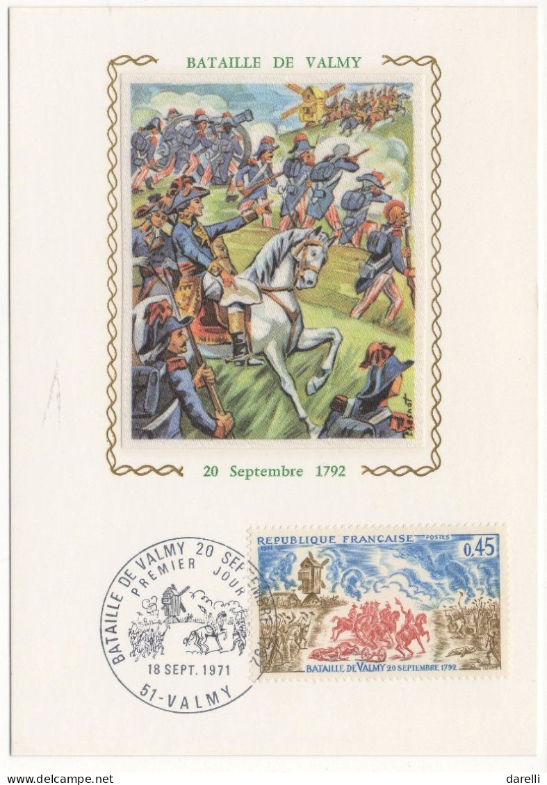 Carte Maximum France 1971 - Bataille De Valmy - YT 1679 - 51 Valmy - 1970-1979