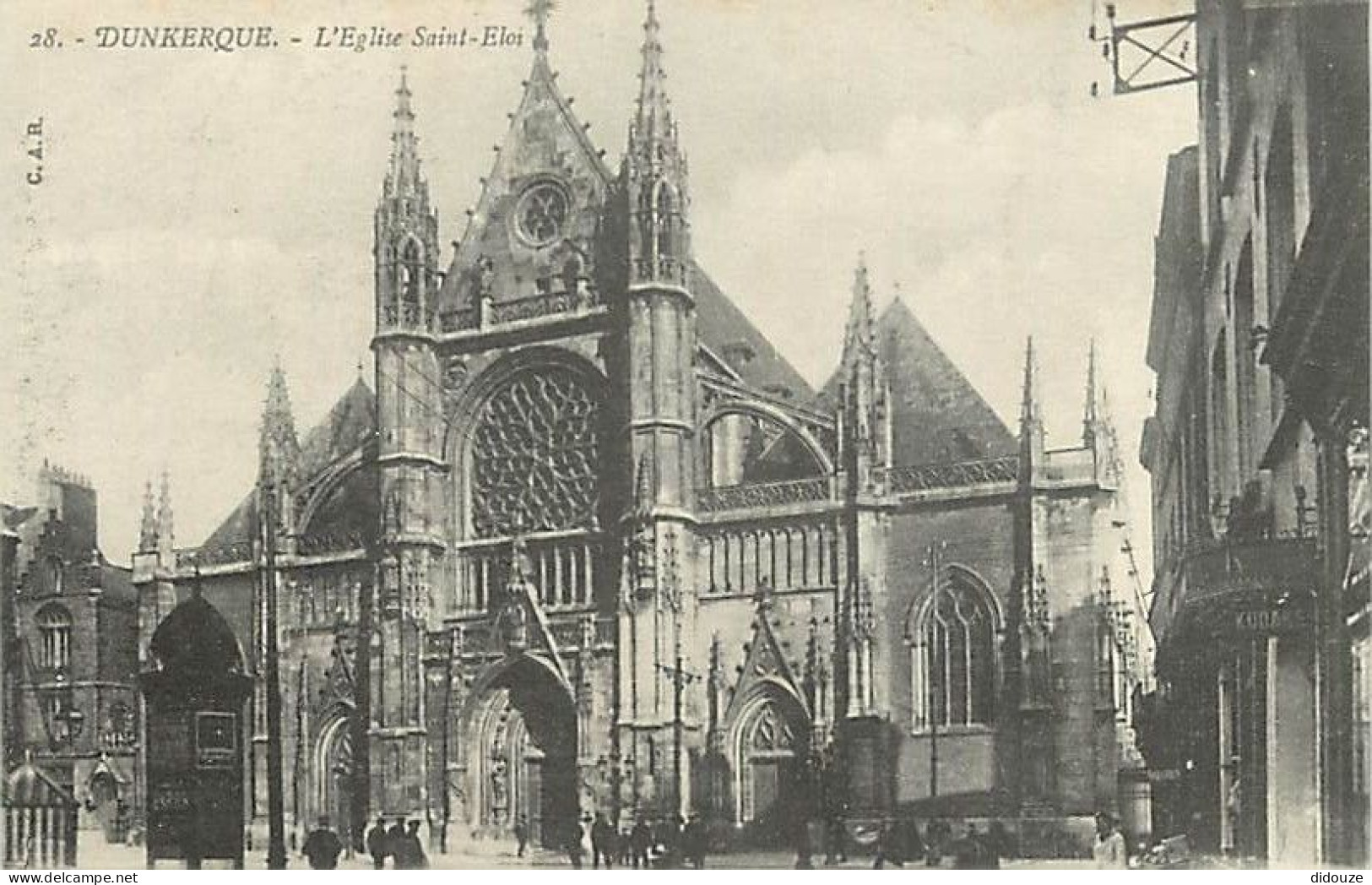 59 - Dunkerque - Eglise Saint Eloi - Animée - CPA - Voir Scans Recto-Verso - Dunkerque