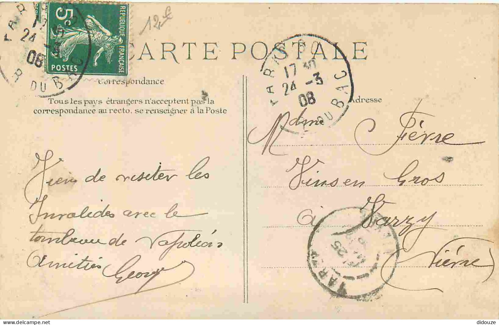 75 - Paris 16 - Avenue Du Bois De Boulogne - Animée - Colorisée - CPA - Oblitération Ronde De 1908 - Voir Scans Recto-Ve - District 16