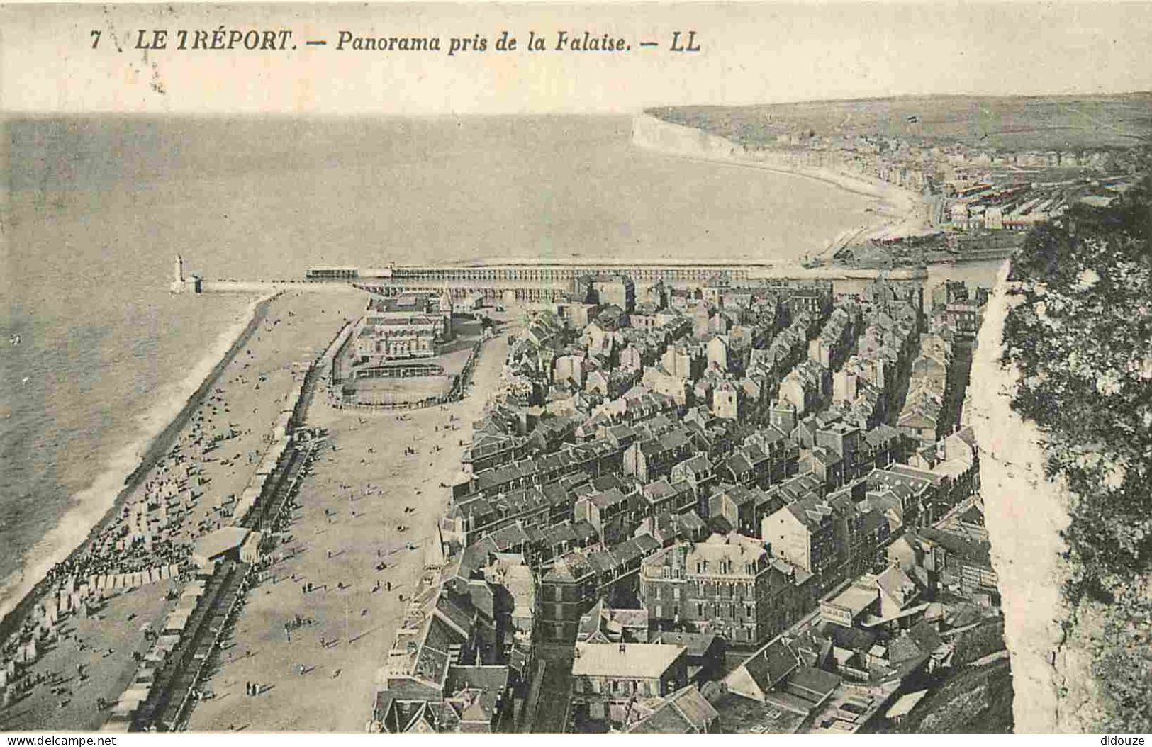 76 - Le Tréport - Panorama Pris De La Falaise - CPA - Oblitération Ronde De 1938 - Voir Scans Recto-Verso - Le Treport