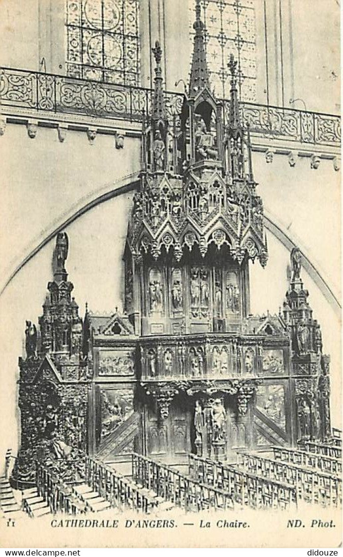 49 - Angers - La Cathédrale - La Chaire - Correspondance - Voyagée En 1916 - CPA - Voir Scans Recto-Verso - Angers