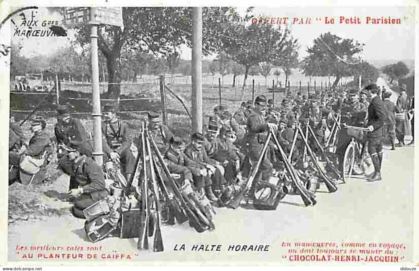 Militaria - Aux Grandes Manoeuvres - La Halte Horaire - Animée - Grosse Animation - CPA - Voir Scans Recto-Verso - Manoeuvres