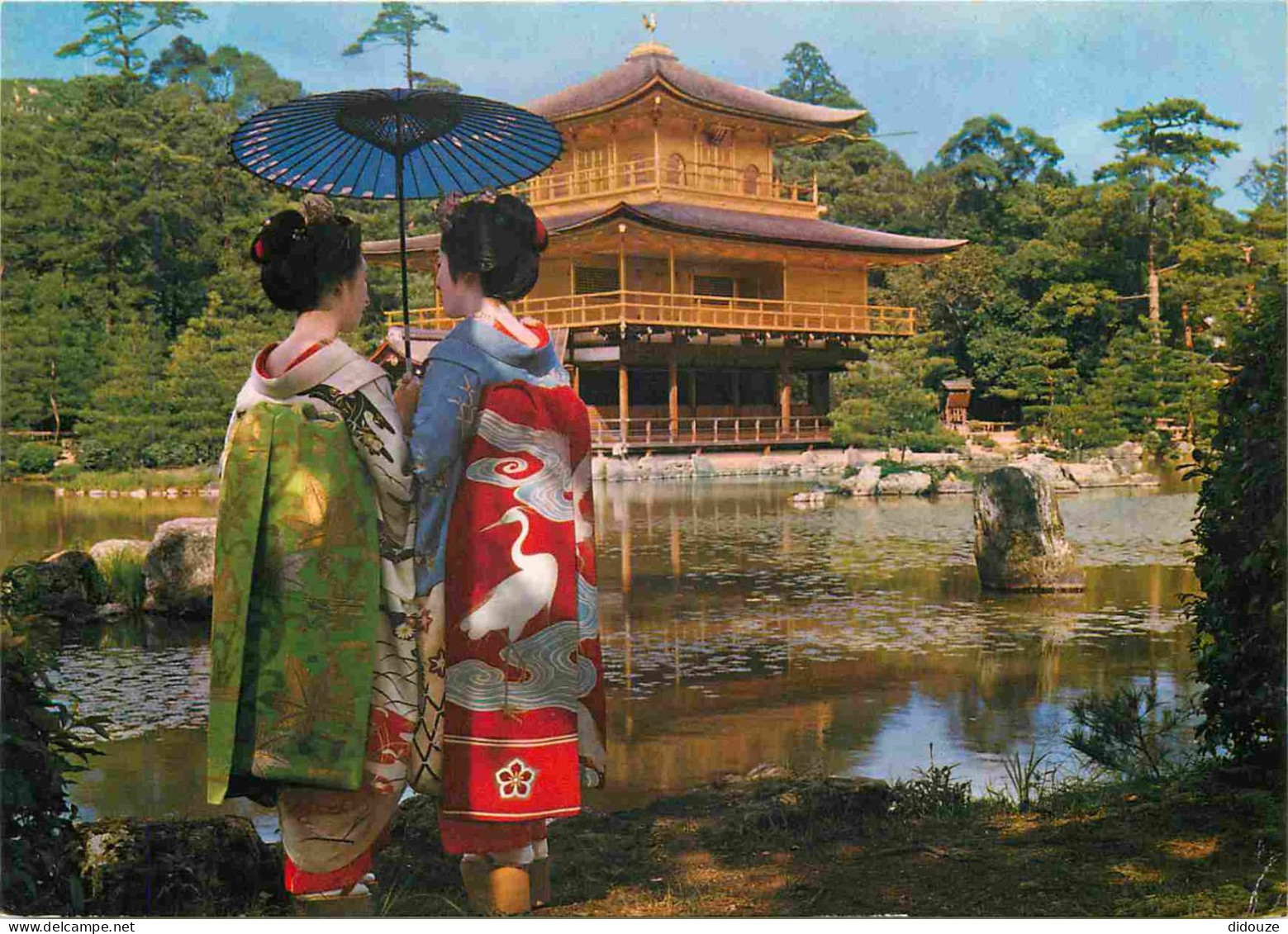 Japon - Kyoto - Maiko At Golden Pavilion - Femmes En Costumes Traditionnels - Folklore - Scène Et Types - Nippon - Japan - Kyoto