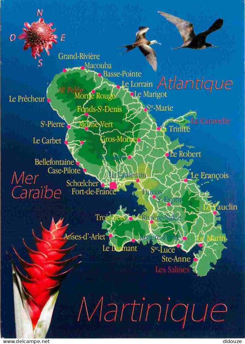 Martinique - Carte Géographique - CPM - Voir Scans Recto-Verso - Other & Unclassified
